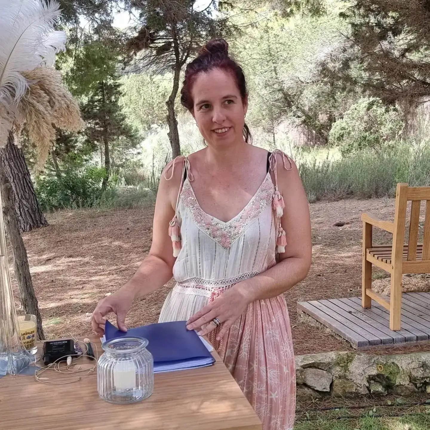 Carmen Sandra Wyss Freie Traurednerin, wedding work in Ibiza