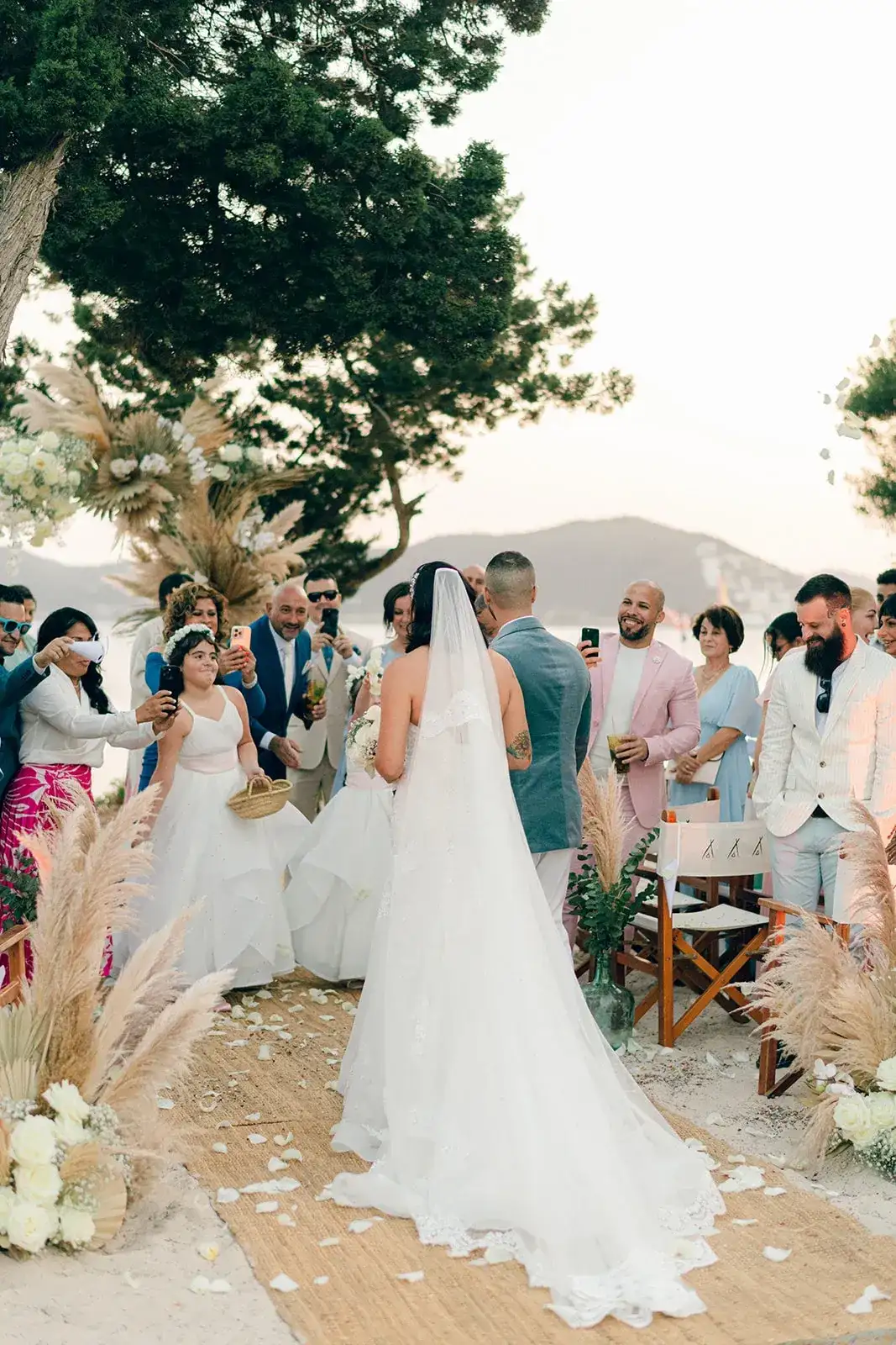 Walking down the beach aisle, Nikki Beach Ibiza