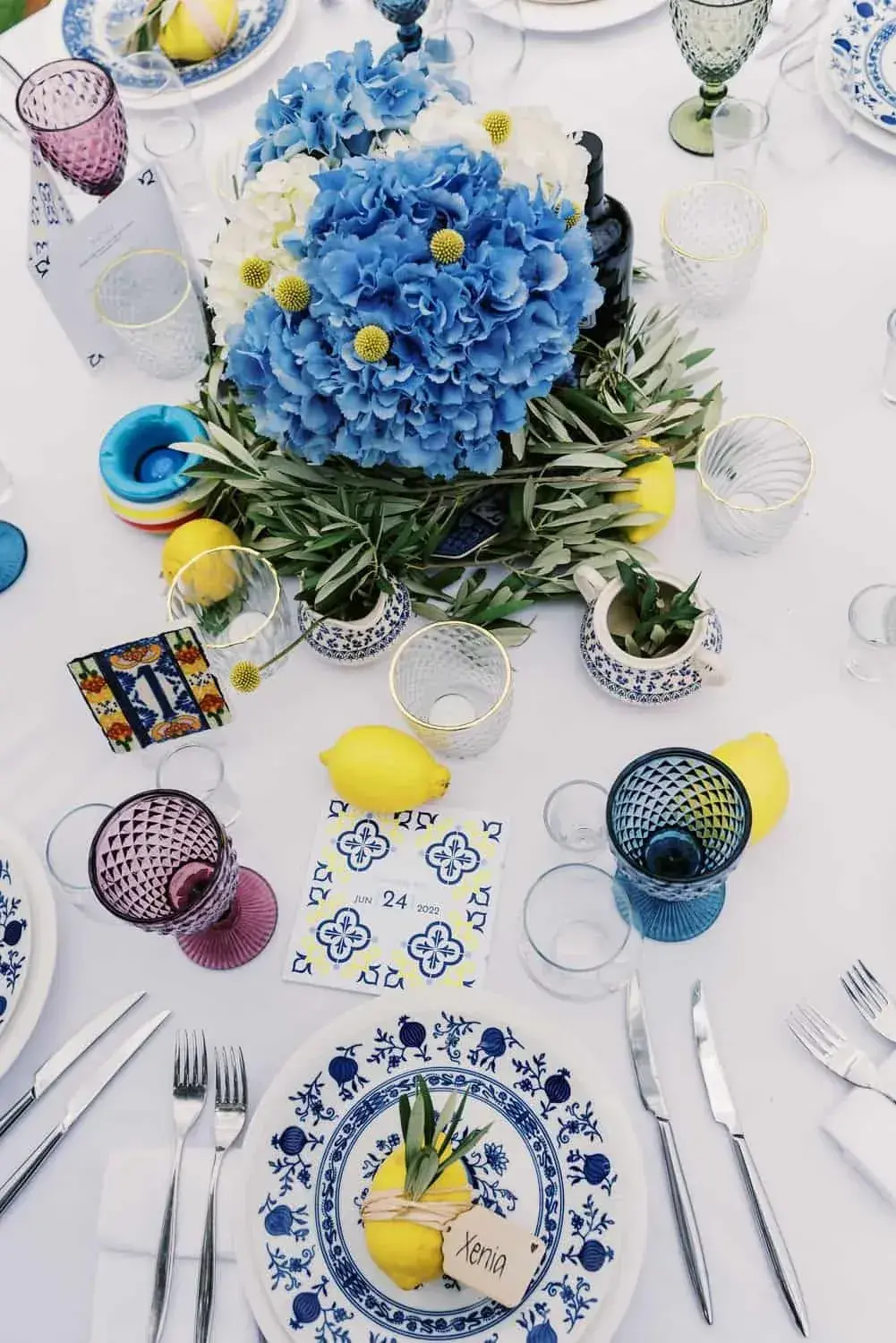 Can Frare: Wedding dinner table set-up