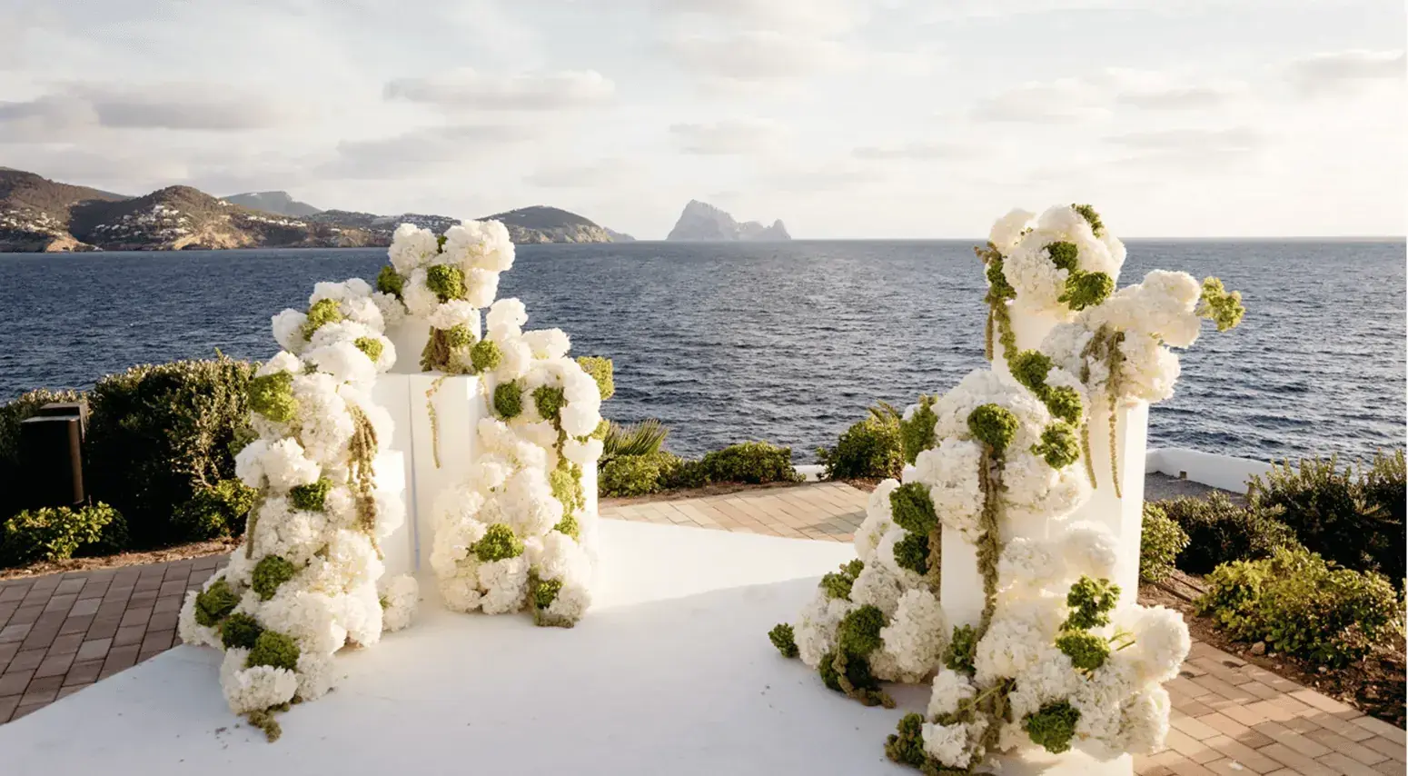 Wedding ceremony facing the sea and Es Vedrà