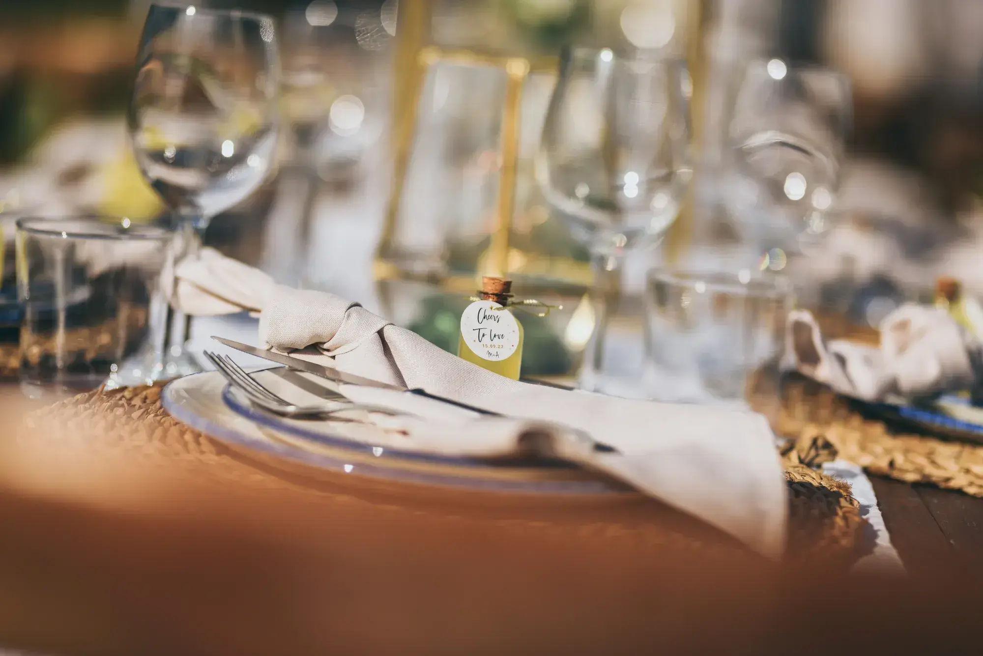Gold frames and crystal on the table
