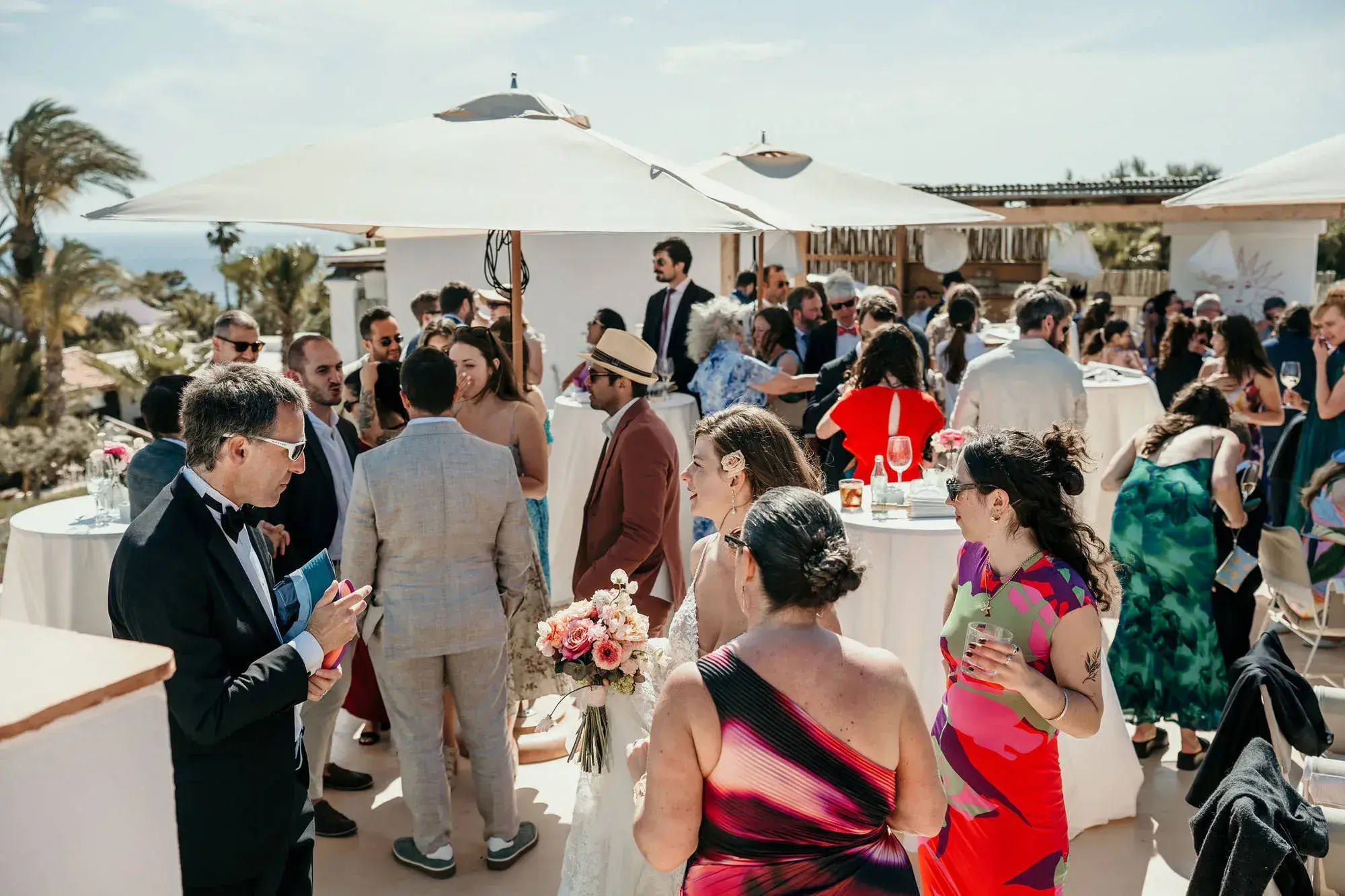 Petunia Ibiza: Guests mingling on the terrace during the cocktail hour